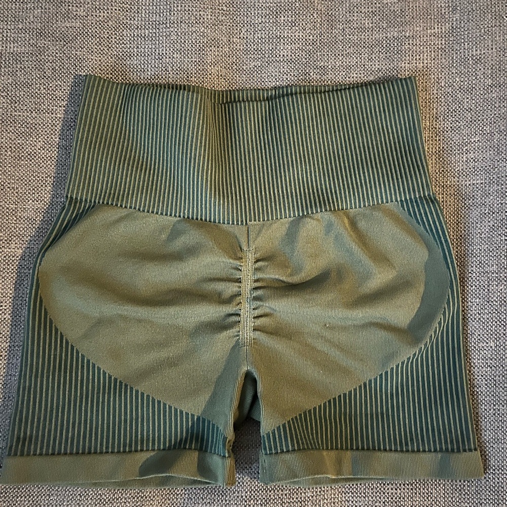 Green Women's High-Waisted Shorts